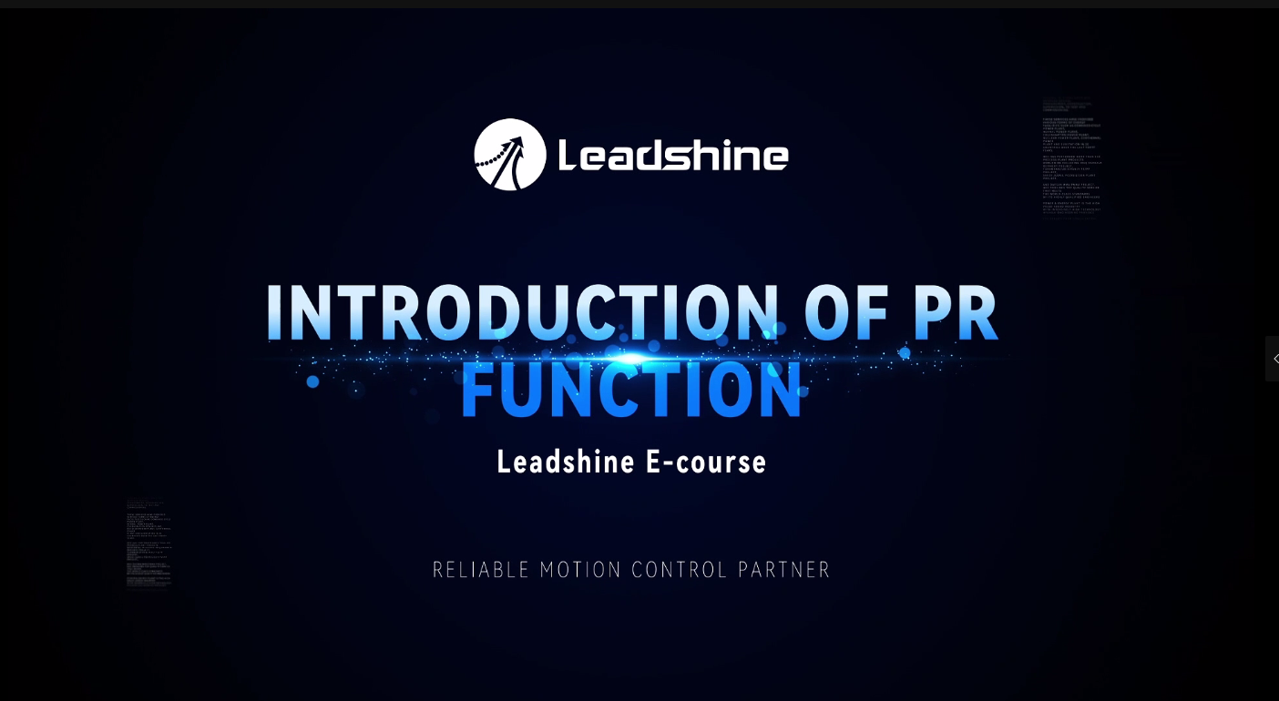 Leadshine Servo Drive PR Function Introduction